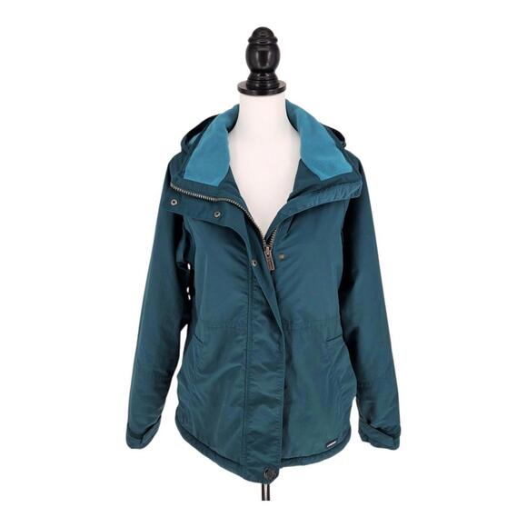 Lands' End Squall Hooded Insulated Waterproof Teal Coat Womens Size M 10 / 12 - Picture 1 of 9
